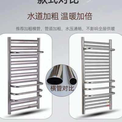 304不锈钢小背篓暖气片卫生间家用卫浴小背篓散热器壁挂式地暖用
