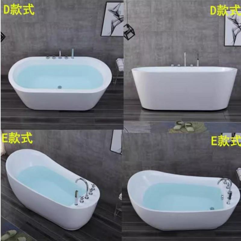 新品浴缸家用无缝一体亚克力独立式成人酒店民宿小户型欧式浴盆