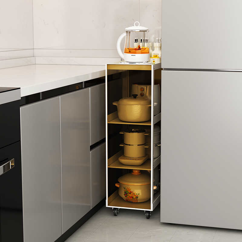 25cm厨房夹缝置物架落地多层三层冰箱缝隙超窄型储物收纳边柜带轮