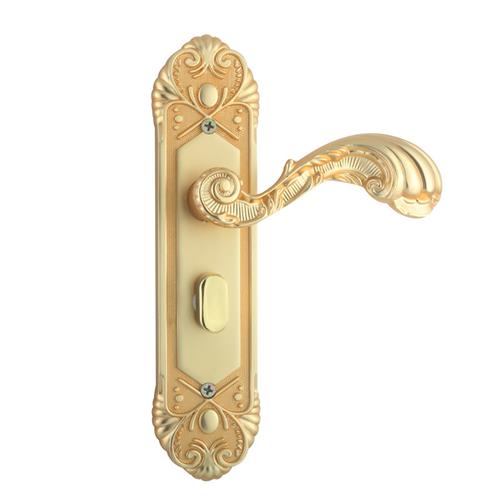 金色欧式单舌门锁通用型房门锁卫浴锁老式木门锁替换恒大单舌门锁