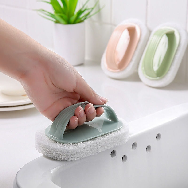 新品强力去污手柄清i洁刷海绵擦水槽地板厕所浴缸刷灶台瓷砖刷洗