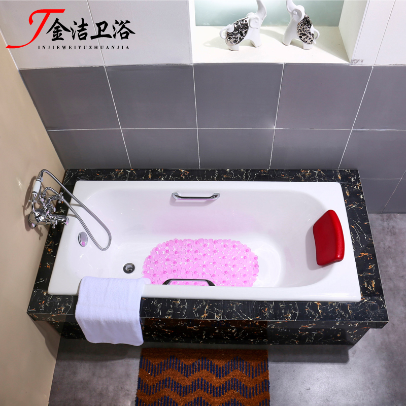 嵌入式铸铁搪瓷浴缸1.5./1y.6/1.7米定制浴缸成人陶瓷浴缸