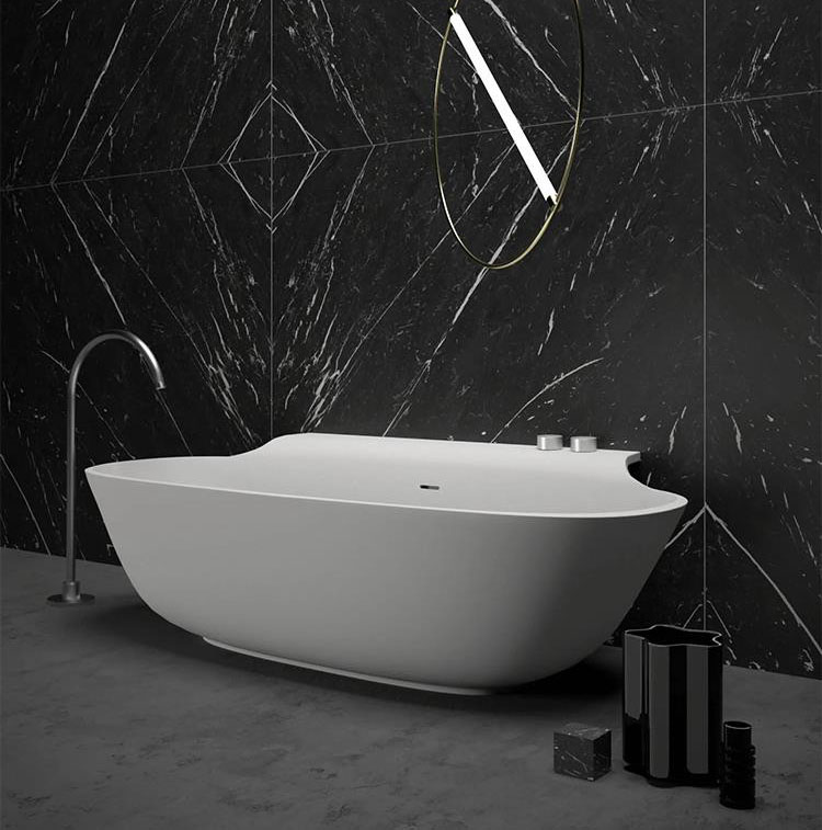 意大利进口正版Falper Scoop浴室浴缸壁挂式晶面浴缸陶瓷浴缸