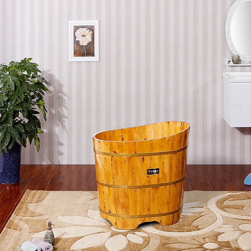 家用香柏木泡澡木桶成人木桶浴桶儿童洗澡木桶木盆实木木桶浴缸