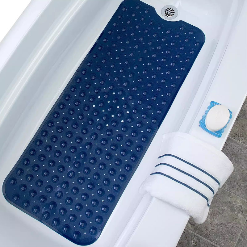 浴室浴缸垫带吸盘地垫100*40cm加长款PVC浴室防滑垫