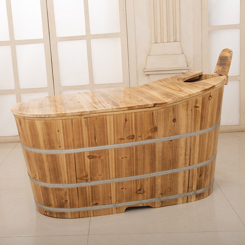 木桶洗澡桶泡澡桶美容院成人沐浴桶中式加厚浴缸家用加厚汗蒸浴盆