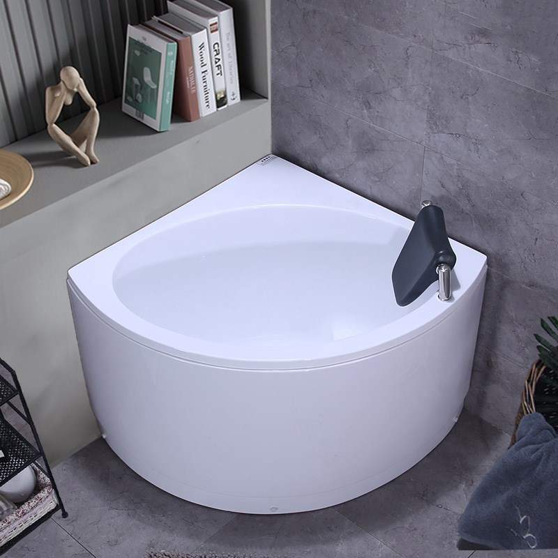 亚克力超深三角扇形浴缸迷你小户型卫生间家用泡澡拐角角缸浴盆池