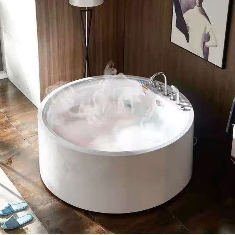 定制圆形浴缸冲浪按摩智能恒温欧式酒店民宿独立式浴盆轻奢高端浴