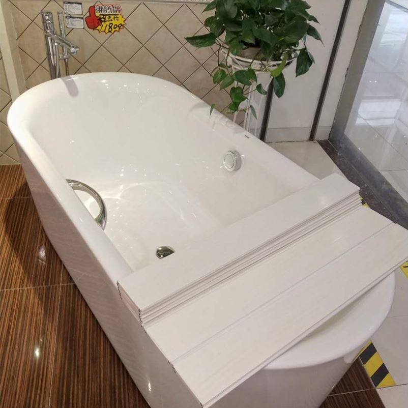浴缸盖板家用日式折叠泡澡保温盖卫生间多功能手机置物架防尘承重