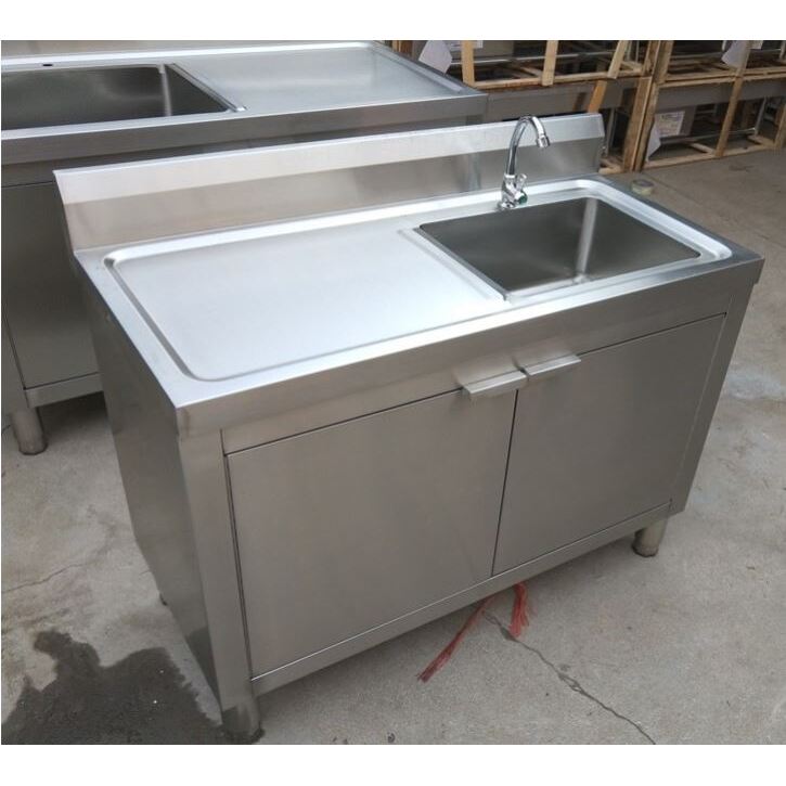 厨房不锈钢橱柜一体洗菜盆带支架水槽阳台柜洗菜柜洗衣池单槽柜