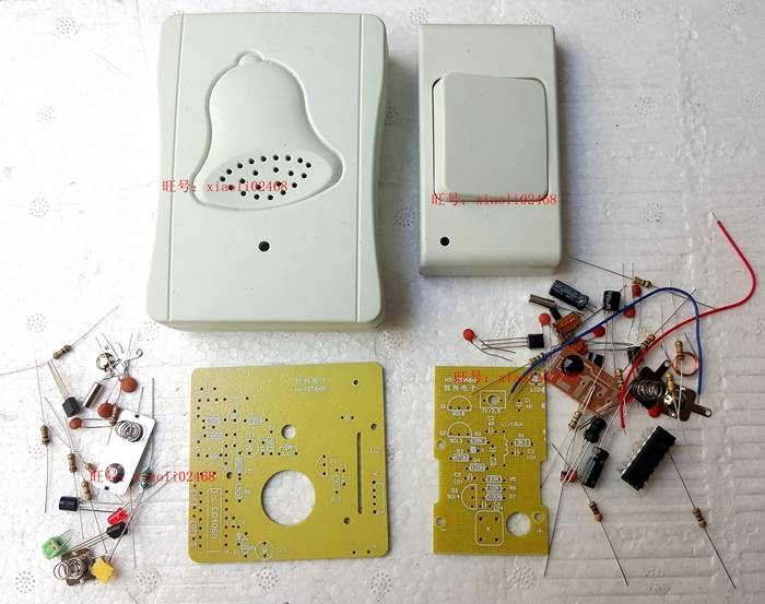 无线遥控门铃套件 散件电子DIY制作教学实习器材 组装音乐门铃