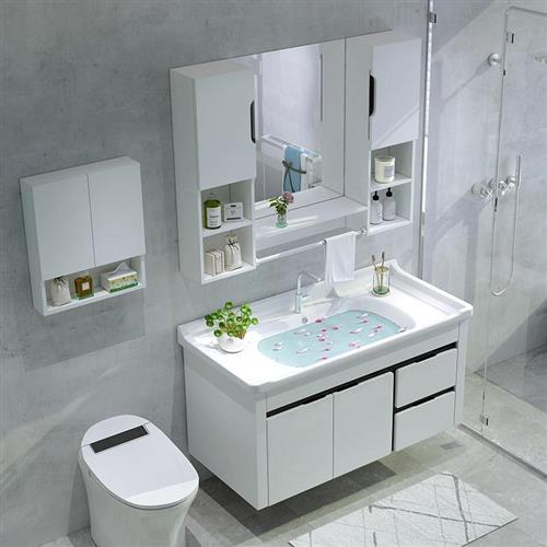 浴室柜组合简约现代小户型卫生间挂墙式洗脸盆洗手洗漱台盆卫浴柜
