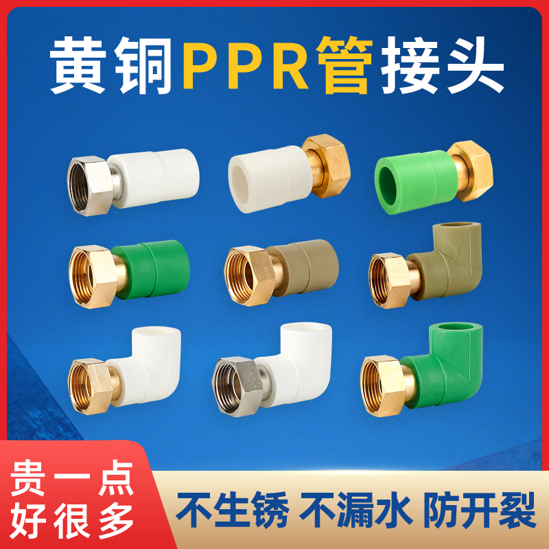 PPR全铜活接水管热熔转接头4分6分内丝热水器接头前置过滤器专用