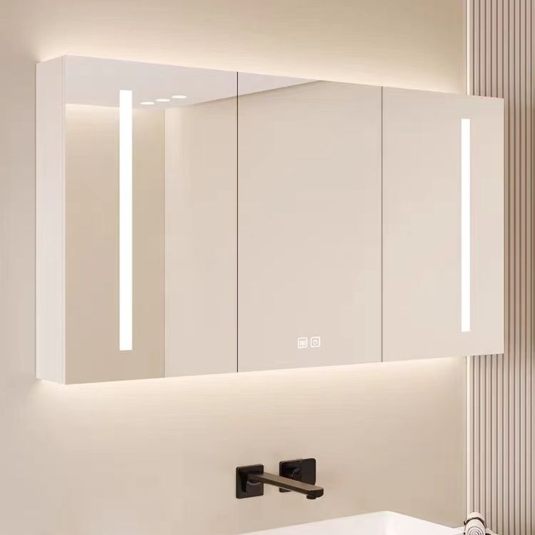 实木智能浴室镜柜卫生间挂墙式浴室镜洗手间单独镜子置物架收纳储