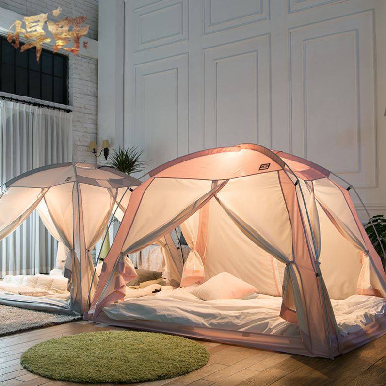 简易床上室内帐篷大人可睡觉家用大容量防风蚊单人便携式折叠有底