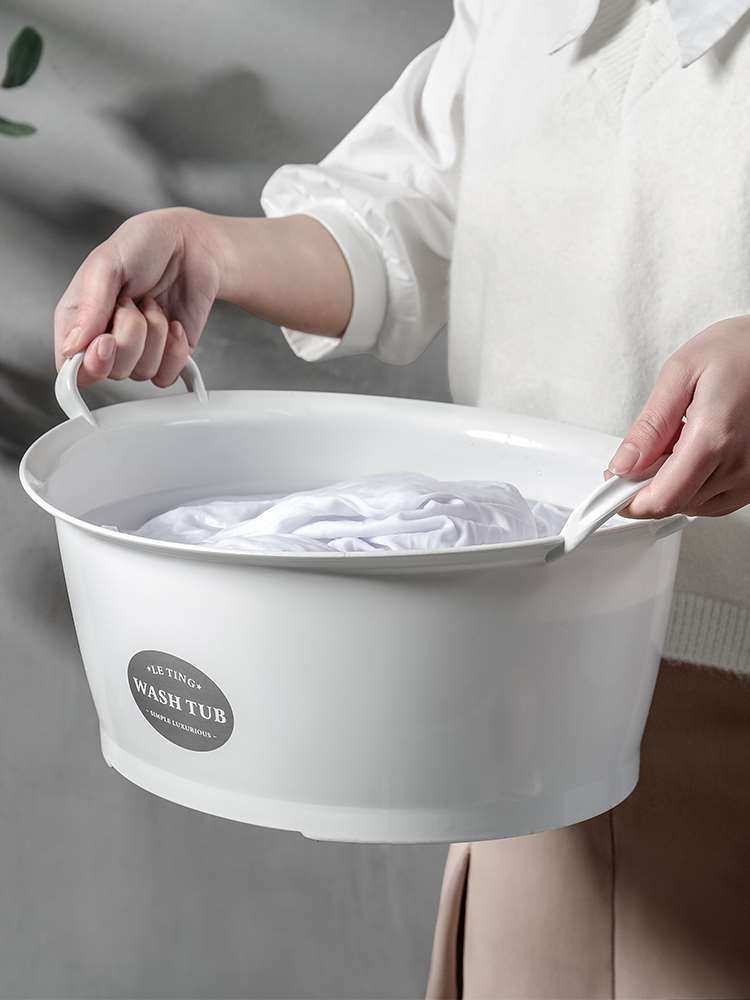 日式洗衣盆加厚耐用大中小号学生宿舍家用便携婴儿洗脚洗菜洗脸盆