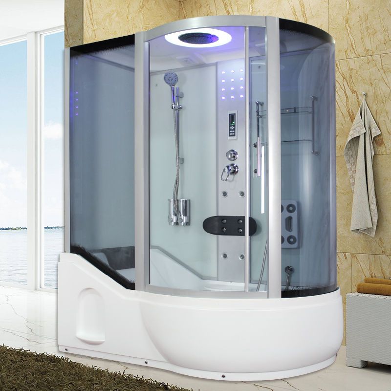 整体淋浴房带浴缸冲浪蒸汽洗澡间一体式浴室桑拿泡澡浴室钢化玻璃