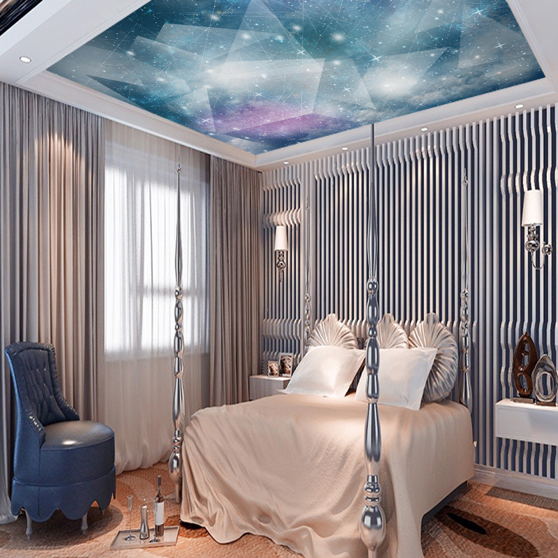 吊顶装饰创意个性天花板星空顶贴纸电视背景墙面装饰墙布客厅卧室