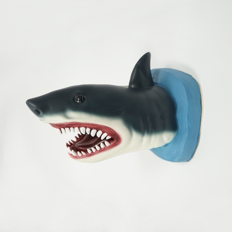 现货速发独立站热卖鲨鱼墙体摆件墙上个性动物立体仿真蓝鲸创意家