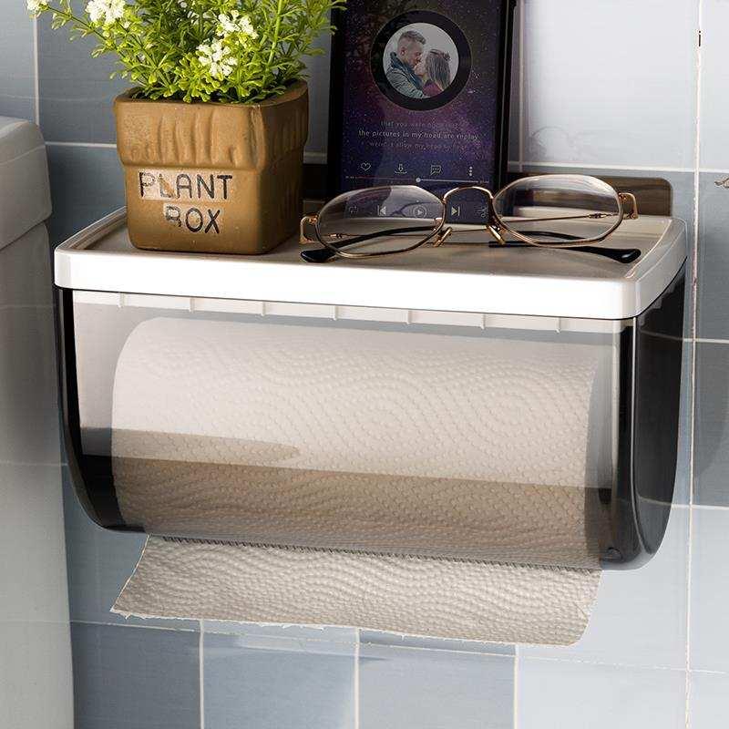 无芯卷纸盒厕所纸巾盒大卷纸厕纸盒壁挂式洗手间免打孔大号卫生纸