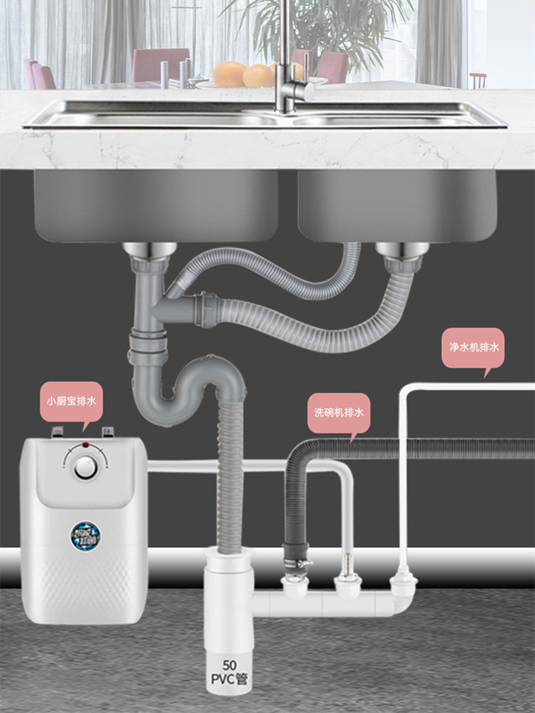 厨房下水管三通防臭神器洗菜盆水槽多功能洗碗机排水管多功能接头