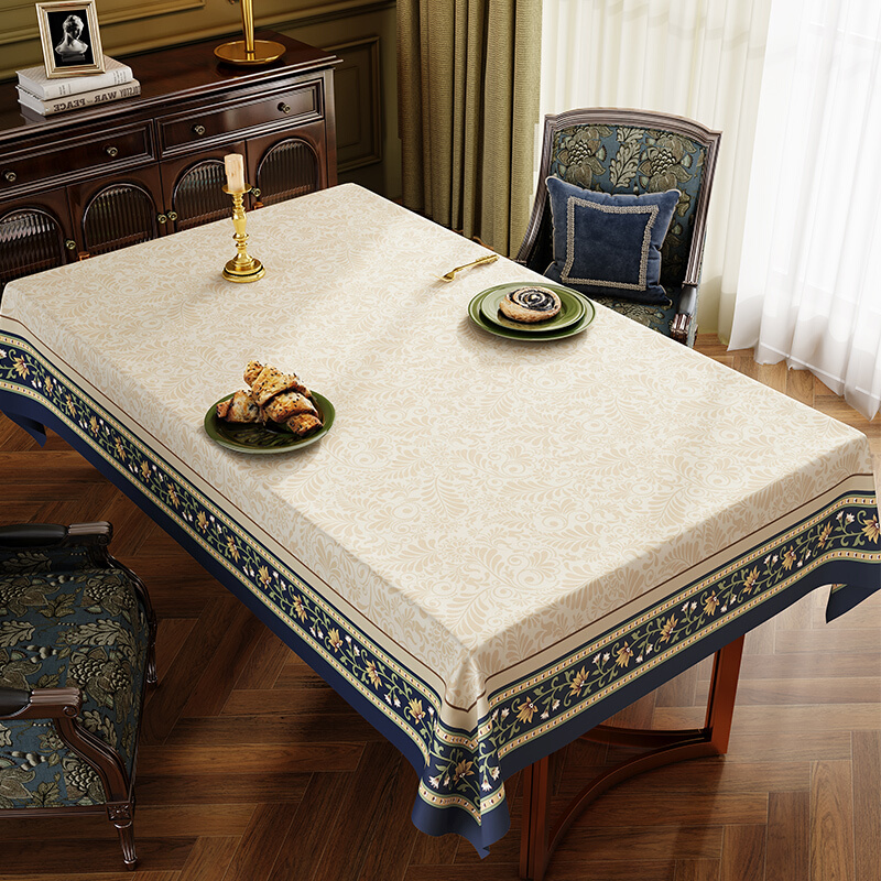 轻奢简约桌布防水防油免洗长方形餐桌布pvc茶几桌垫台布定制桌垫