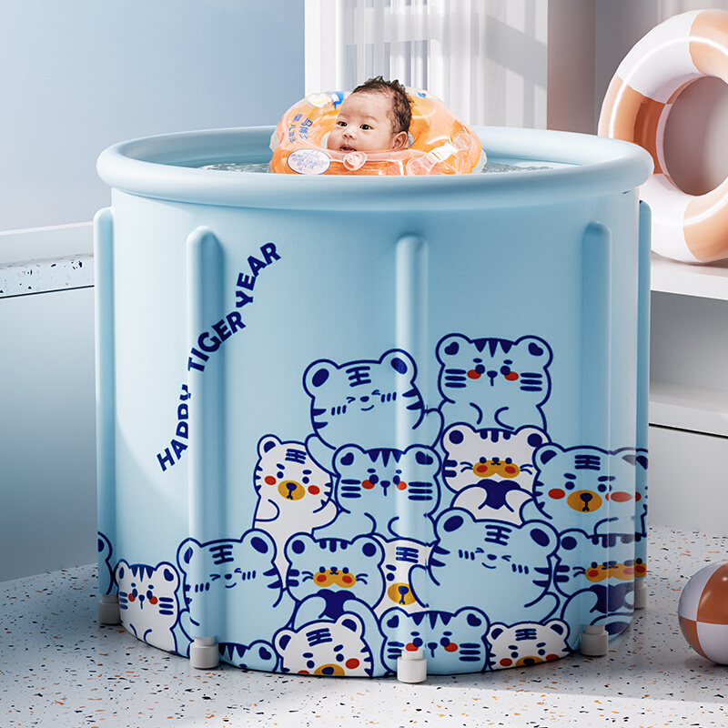 婴儿游泳桶家用宝宝儿童小孩泡澡桶洗澡桶折叠浴桶浴缸可坐沐浴桶