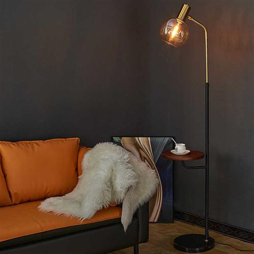 北欧轻奢沙发边落地灯客厅卧室床头创意个性玻璃灯罩茶几阅读台灯