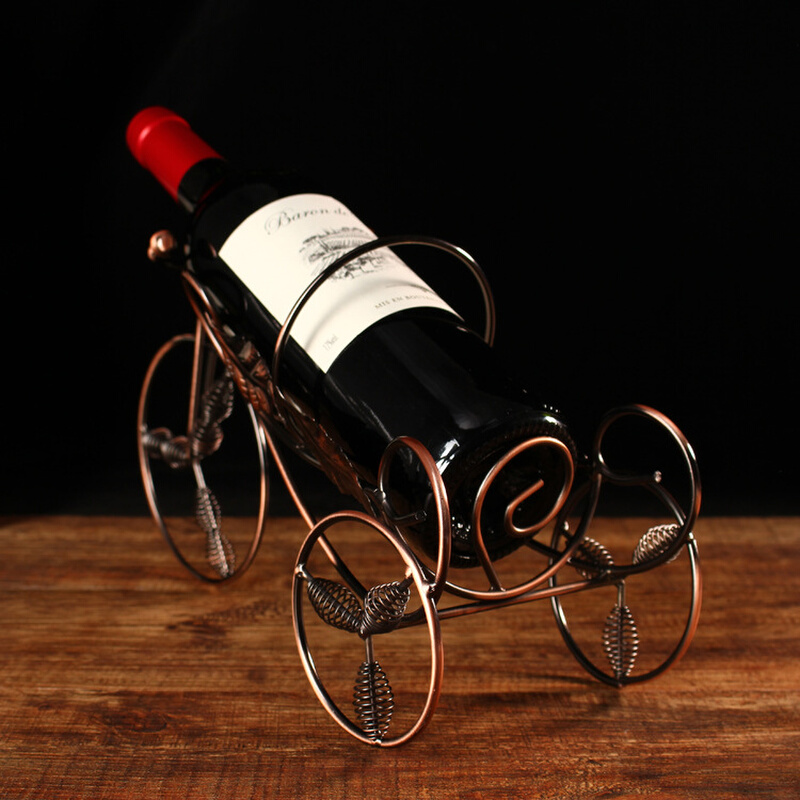 时尚三轮车铁艺红酒架 欧式创意葡萄酒架摆件 经典高档客厅红酒架