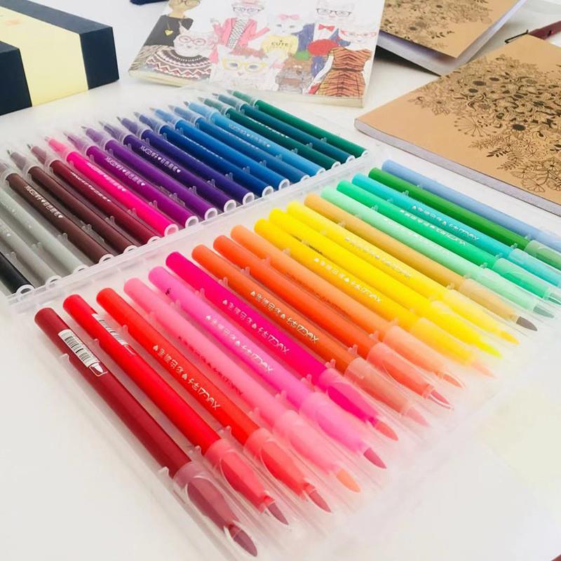 工厂直销36色软头水彩笔儿童可水洗大容量画笔学生绘画勾线笔