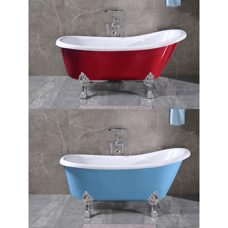 网红浴缸欧式贵妃浴缸独立式小户型双层保温浴缸