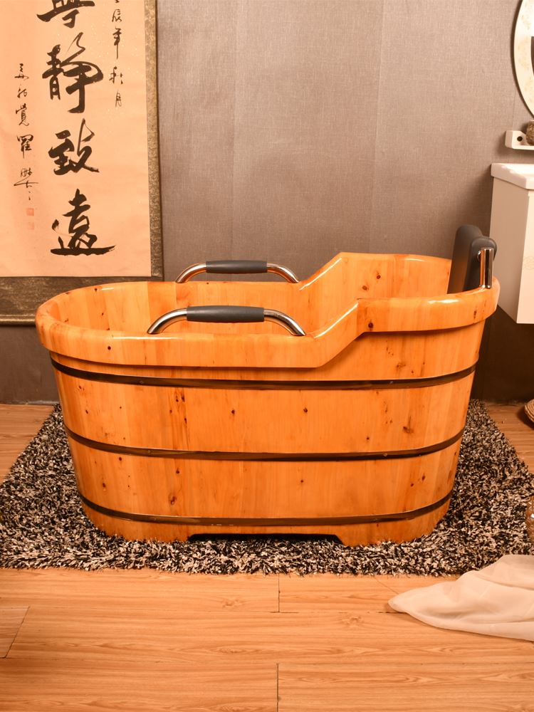 香柏木泡澡木桶家用木桶浴缸实木洗澡桶成人沐浴桶大人洗澡木盆