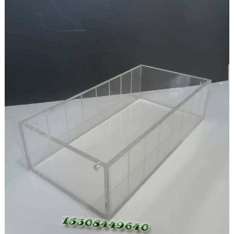 定制定制透明有机玻璃容器具隔膜电解水槽实验室器材亚克力防尘箱