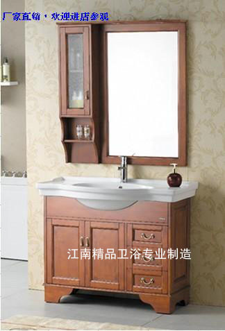 新品欧式美式橡木浴室柜组合实木浴柜洗脸盆柜组合洗手盆组合XM80