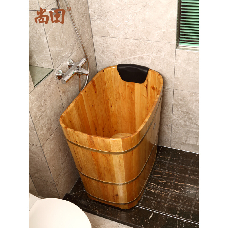 现货速发1S2J泡澡木桶浴桶家用实木浴缸深泡圆形成人洗澡沐桶小天