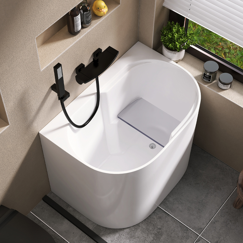 小浴缸家用小户型亚克力独立坐式一体可移动日式迷你mini小型深泡
