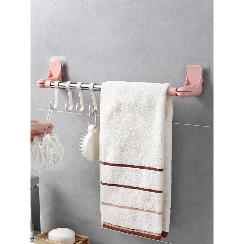 免打孔转角毛巾架 厨房用具挂钩抹布收纳挂架卫生间浴室毛巾杆