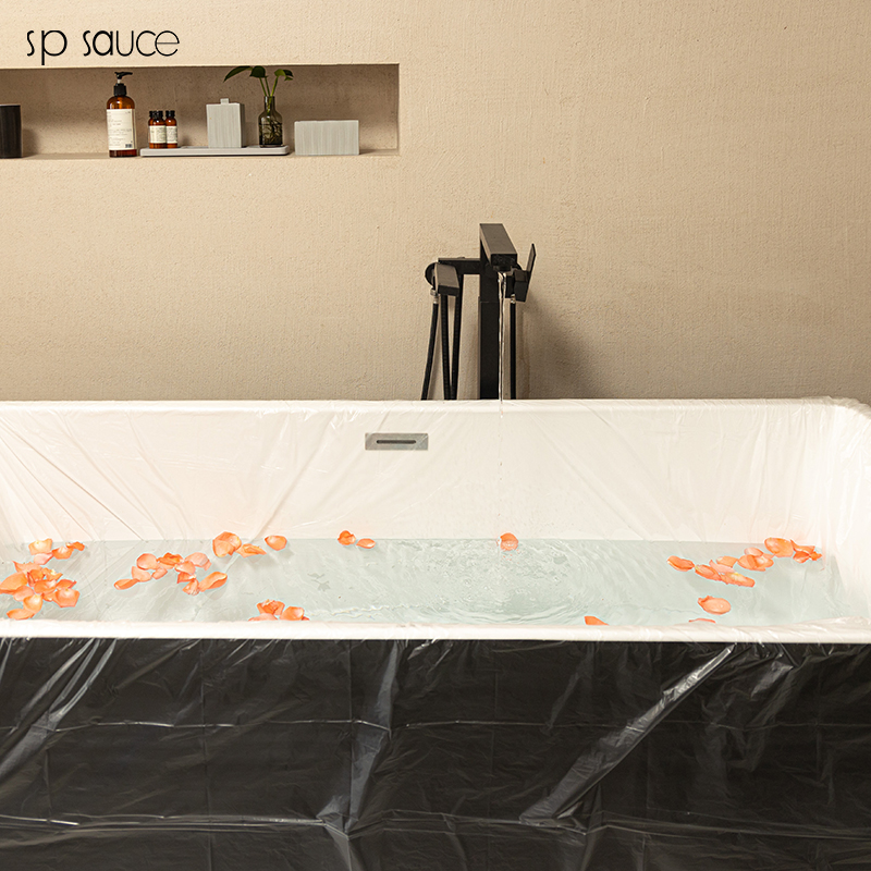 日本SP SAUCE酒店浴缸套一次性浴袋沐浴桶超大加厚塑料膜泡澡袋子