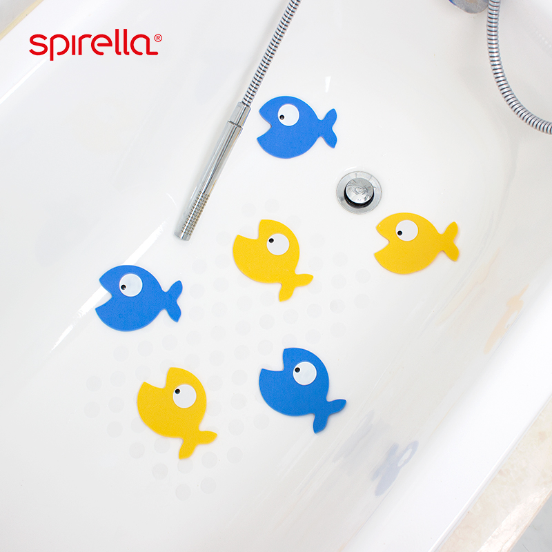 瑞士SPIRELLA防滑贴 Hungry大嘴鱼PVC卫生间浴室防滑垫浴缸止滑贴