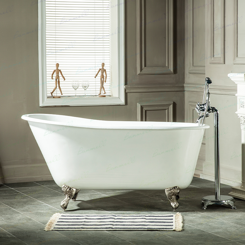 出口外贸颜色可定制美式复古浴缸独立式法式古典欧式贵妃缸铸铁