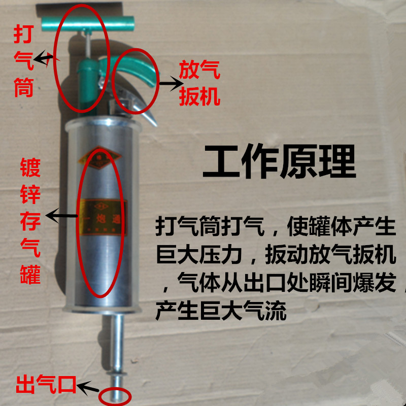 一炮通高压气压管道疏通器家用下水管道通马桶厕所地漏工具