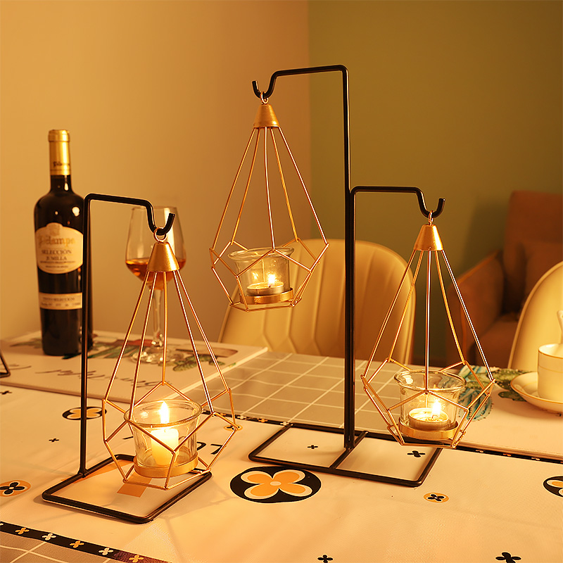 北欧蜡烛台摆件ins风家用餐桌浪漫烛光晚餐厅蜡烛架香薰气氛装饰