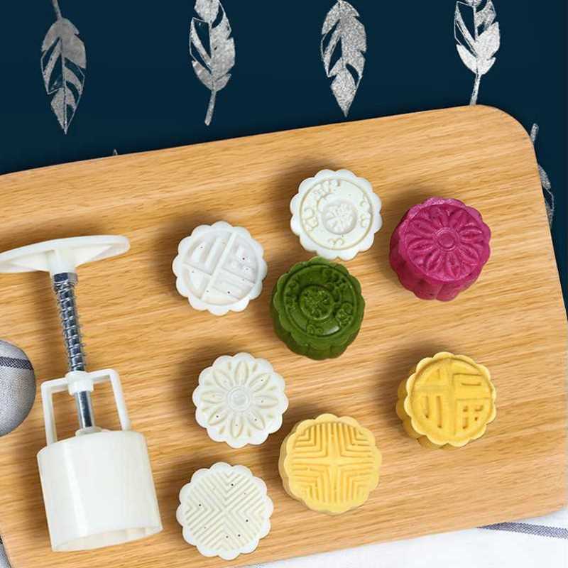 家用月饼模具套装做绿豆糕压花不粘模型印具广式糕点模子烘焙工具