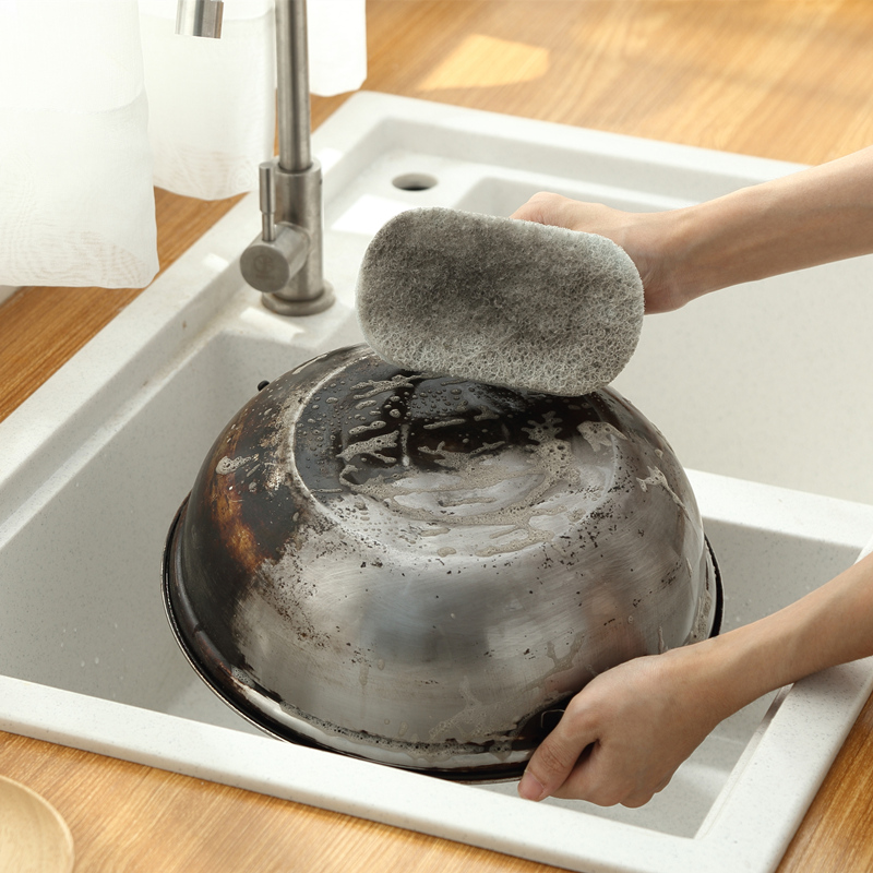 3个装 带手柄浴缸刷卫生间瓷砖刷厨房去污刷洗锅魔力海绵擦清洁刷