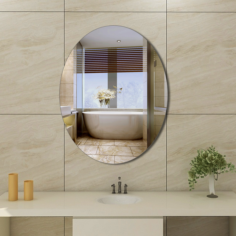 高清椭圆浴室镜卫生间圆镜子简约家用卫浴镜壁挂