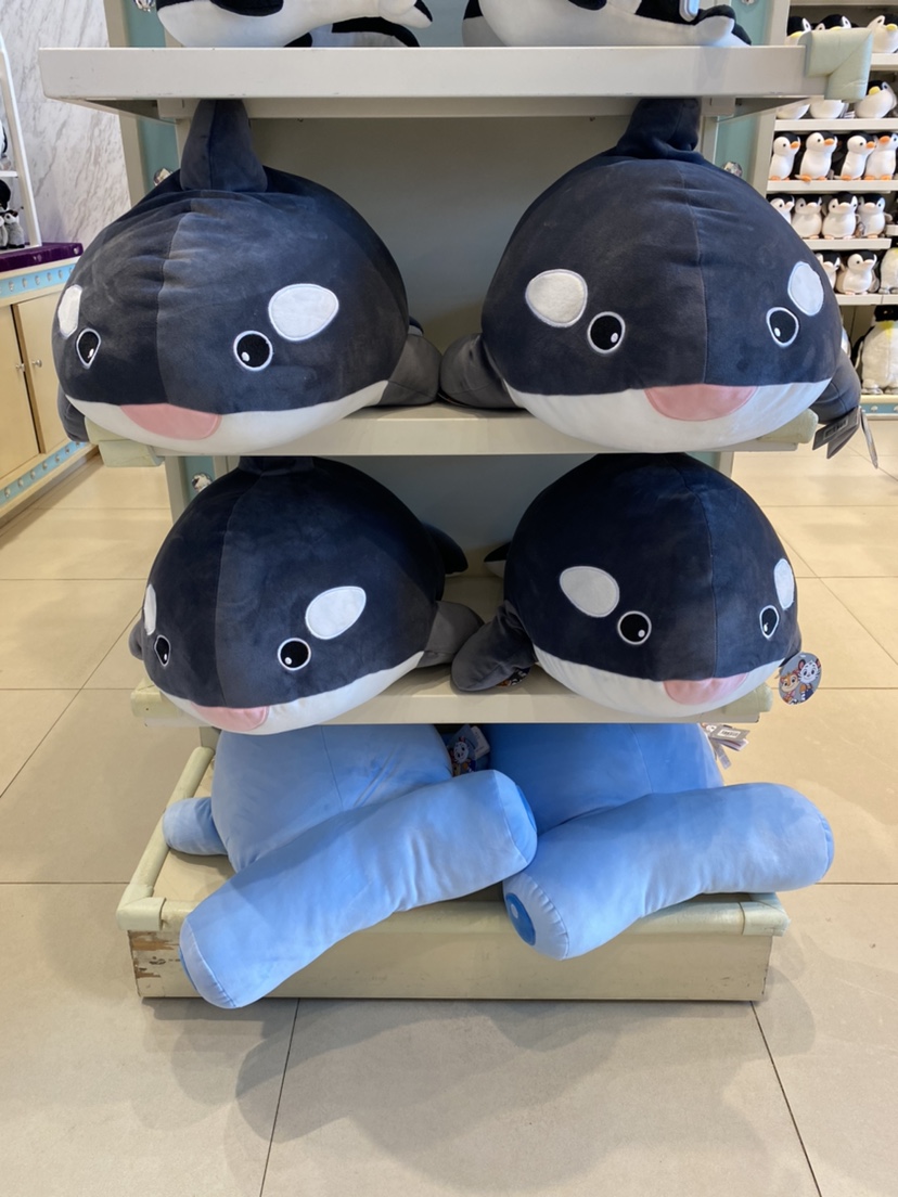 珠海长隆纪念品海洋馆酒店超软体锤头鲨虎鲸公仔毛绒玩具抱枕娃娃