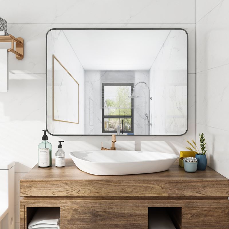 。镜子家用挂墙小型浴室贴墙自粘免打孔式洗手间卫生间厕所卫浴壁