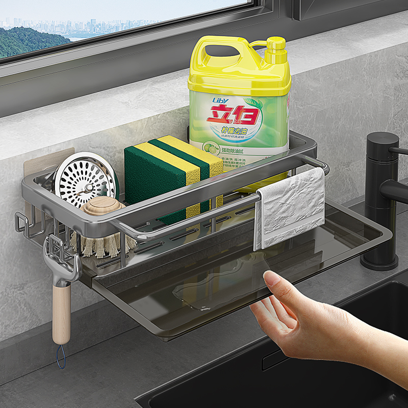 抹布架厨房置物架水龙头洗碗槽布沥水篮用品水槽边多功能水池收纳