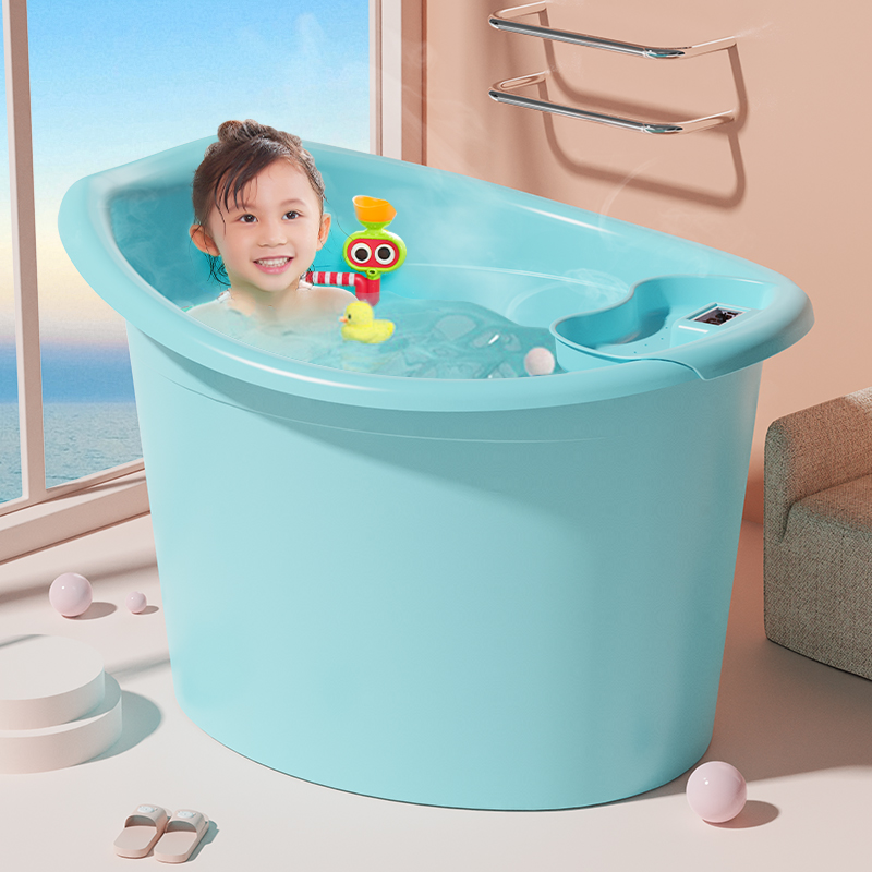 儿童洗澡桶宝宝泡澡桶婴儿加厚浴桶浴盆家用浴缸可坐大号小孩澡盆