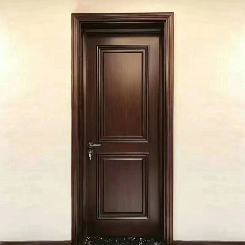非洲红胡桃原木门卧室门套装房间室内门新中式烤漆实木门全屋定制